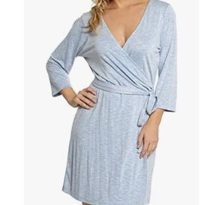 Wearabouts Wrap Dress Heathered Blue Size XL NWT